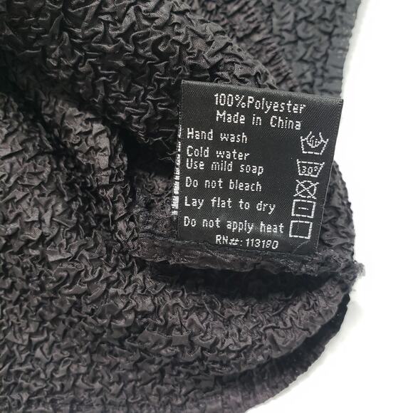 Tania Nardi Top Tank Womens Medium Black Crinkle Sleeveless Artsy Textured Goth - Picture 10 of 13